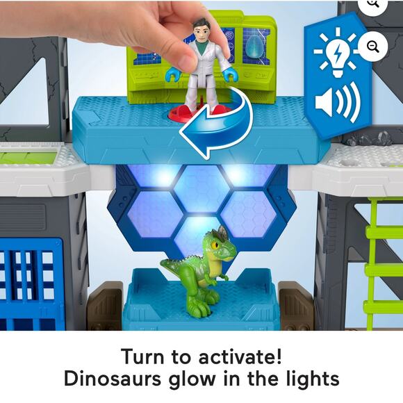 Imaginext Jurassic World Scan & Glow Dino Playset with Lights Sounds & Dinosaurs - Picture 4 of 4